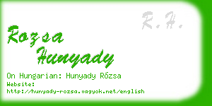 rozsa hunyady business card